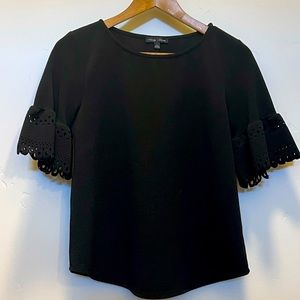 Black Blouse with Decorative Sleeve